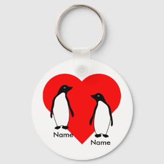 Llavero Keychain de la Pareja de Amor Pingüino