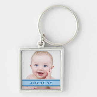 Llavero Keychain de la plantilla de fotos del bebé de nomb