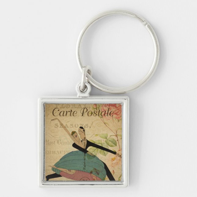 Llavero Keychain de la postal francesa (Frente)