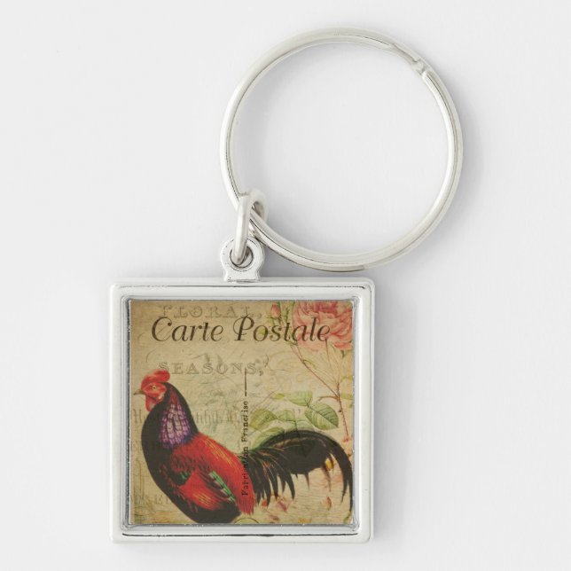 Llavero Keychain de la postal francesa (Frente)
