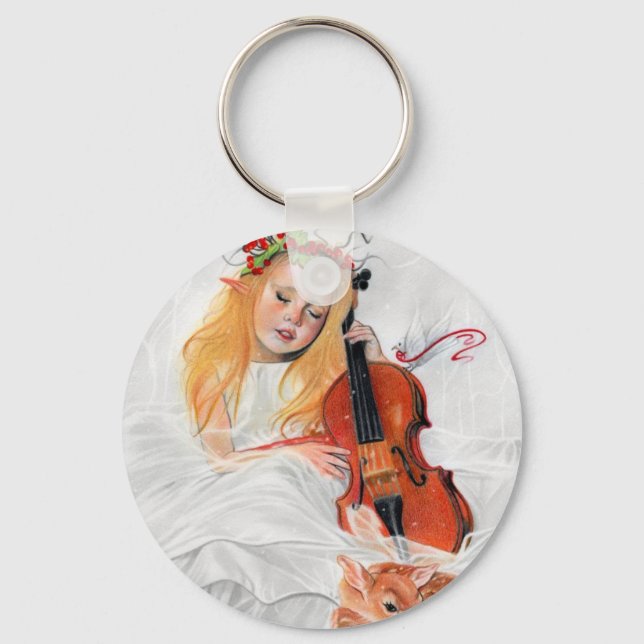 Llavero Keychain de la princesa Song Elven de invierno (Anverso)