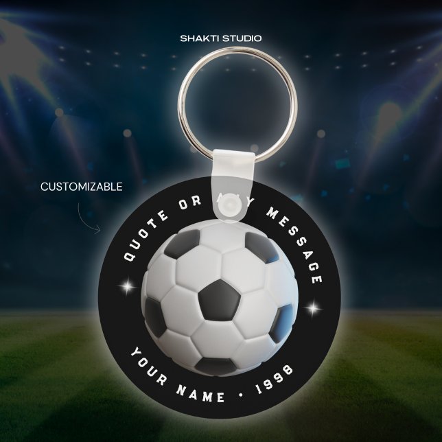Llavero Keychain de la ronda del equipo deportivo negro y  (Subido por el creador)