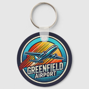 Llavero Keychain de la Ronda Plástica del Aeropuerto de Gr