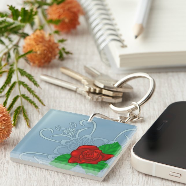 Llavero Keychain de la rosa roja (Subido por el creador)