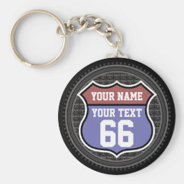 Llavero Keychain de la ruta personalizada 66