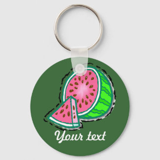 Llavero Keychain de la sandía del personalizable (OSCURO)