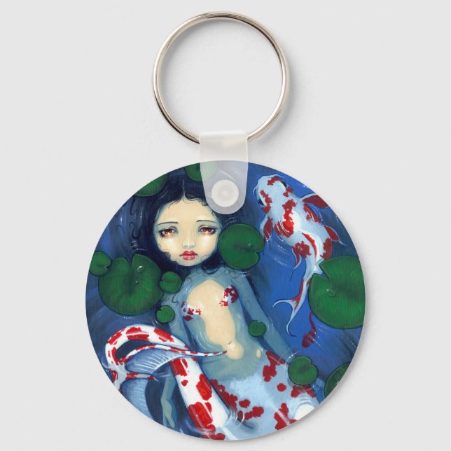 Llavero Keychain de la "Sirenita de Koi Pond" (Anverso)