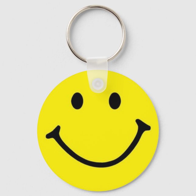 Llavero Keychain de la sonrisa amarilla feliz (Anverso)