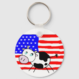 Llavero Keychain de la vaca de Estados Unidos