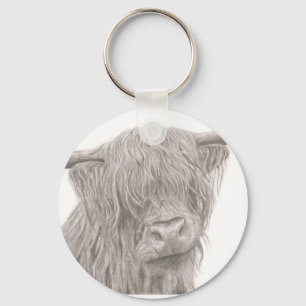 Llavero Keychain de la vaca Highland