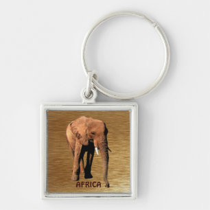 Llavero Keychain de la vida silvestre del ELEPHANT AFRICAN