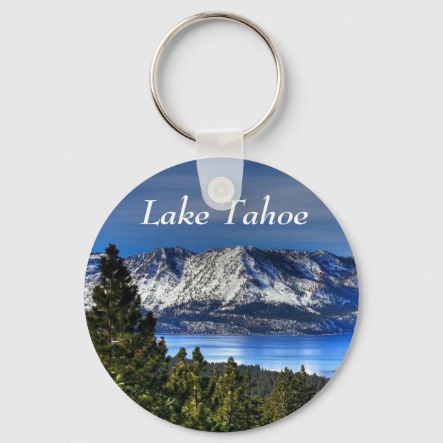 Llavero Keychain de Lake Tahoe California Sunset Emerald B (Anverso)