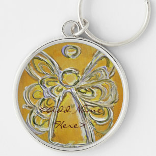 Llavero Keychain de las alas del ángel amarillo