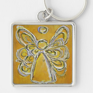 Llavero Keychain de las alas del ángel amarillo