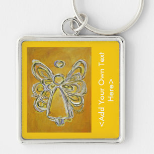 Llavero Keychain de las alas del ángel amarillo