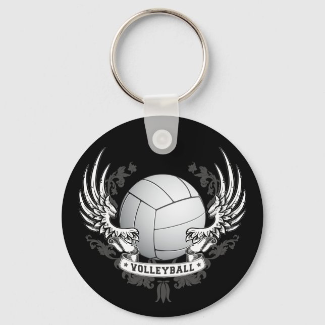 Llavero Keychain de las alas del voleibol (Anverso)