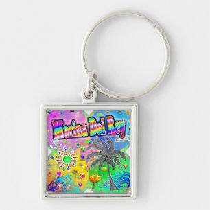 Llavero Keychain de las estaciones de Marina Del Rey Quadr