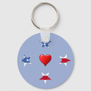 Llavero Keychain de las estrellas patrióticas