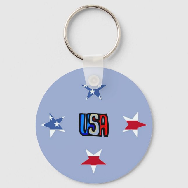 Llavero Keychain de las estrellas patrióticas (Anverso)