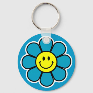 Llavero Keychain de las flores (azul)