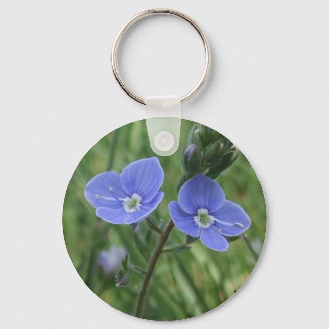 Llavero Keychain de las flores azules (Anverso)