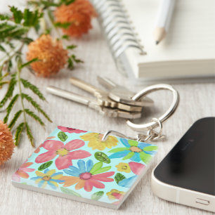 Llavero Keychain de las flores de verano