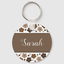 Llavero Keychain de las flores dulces marrones