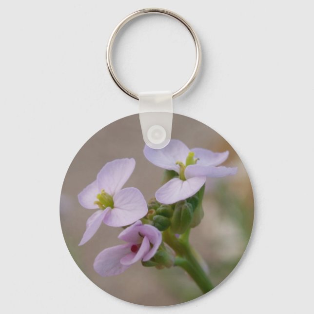 Llavero Keychain de las flores moradas (Anverso)