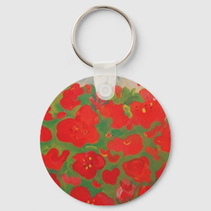 Llavero Keychain de las flores rojas