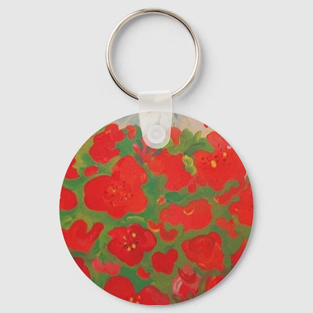 Llavero Keychain de las flores rojas (Anverso)