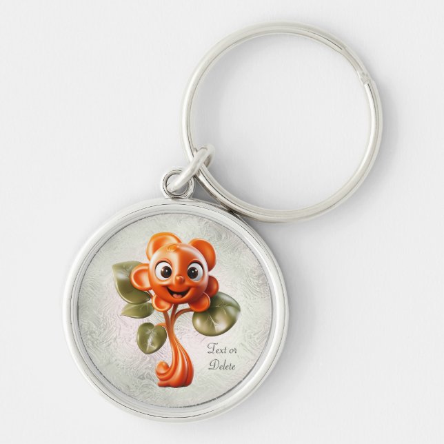 Llavero Keychain de las flores rojas (Frente)