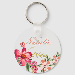 Llavero Keychain de las flores rosas