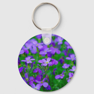 Llavero Keychain de las flores violetas