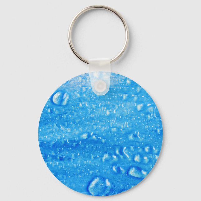 Llavero Keychain de las gotas de agua azul (Anverso)