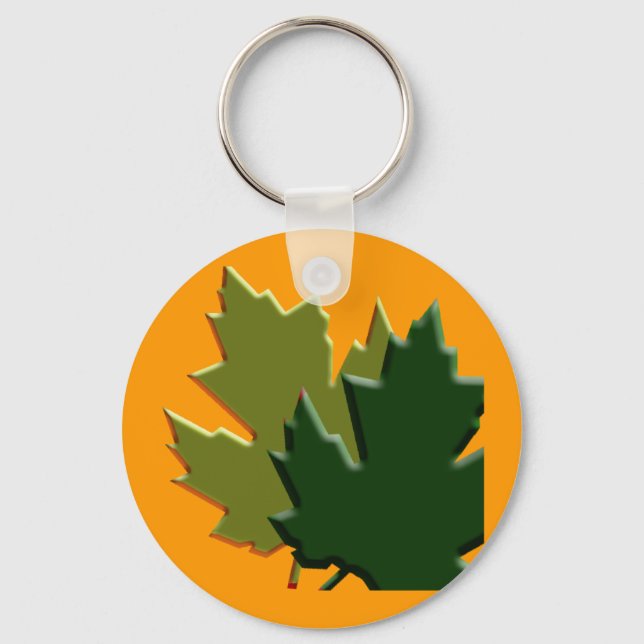 Llavero Keychain de las hojas verdes (Anverso)