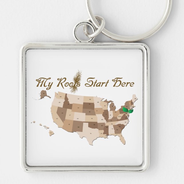Llavero Keychain de las raíces del patrimonio (Frente)