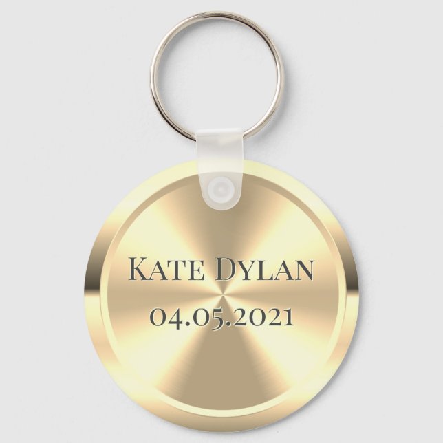 Llavero Keychain de latón grabado con simulación de person (Anverso)