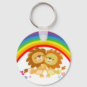 Llavero Keychain de leones Personalizados de arcoiris de t