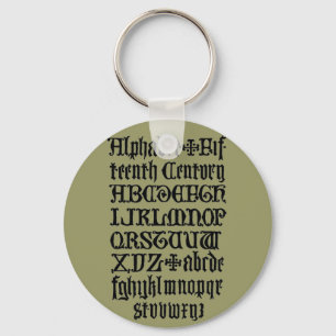 Llavero Keychain de letras góticas