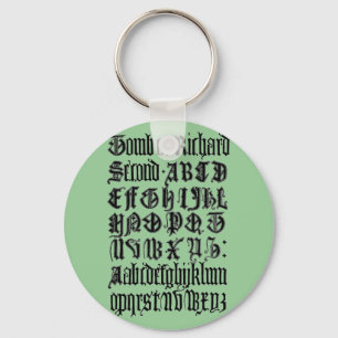 Llavero Keychain de letras góticas