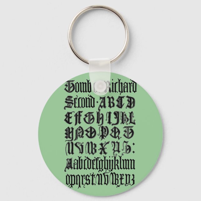 Llavero Keychain de letras góticas (Anverso)