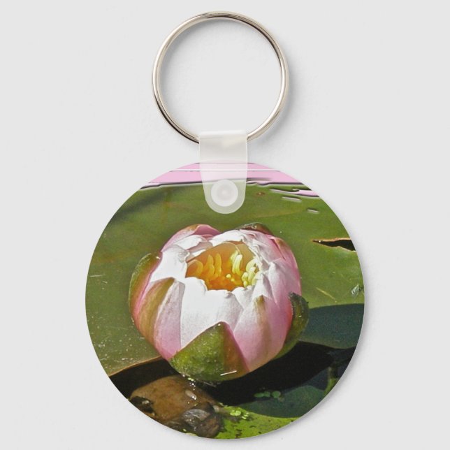 Llavero Keychain de Lirio-Agua Rosa (Anverso)