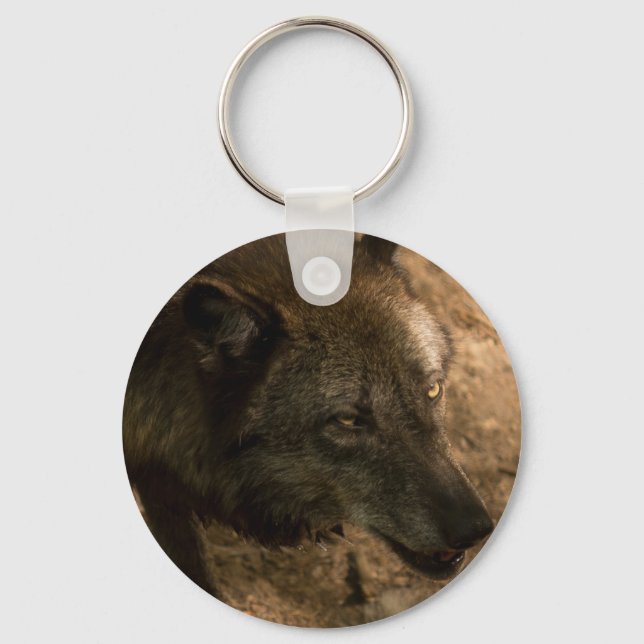 Llavero Keychain de Lobo Oscuro (Anverso)