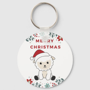 Llavero Keychain de los animales de invierno ovinos Navida
