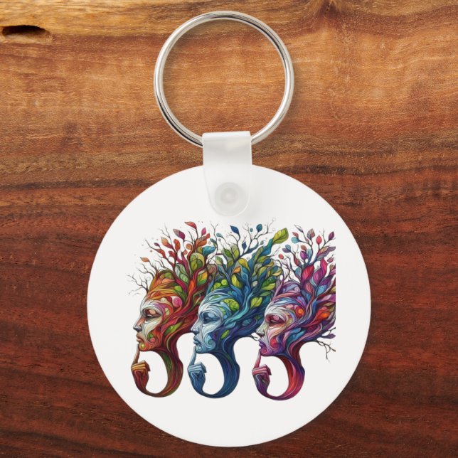 Llavero Keychain de los árboles pensantes (Anverso)
