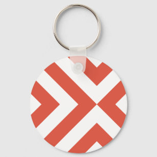 Llavero Keychain de los Chevrons naranja y Blanco