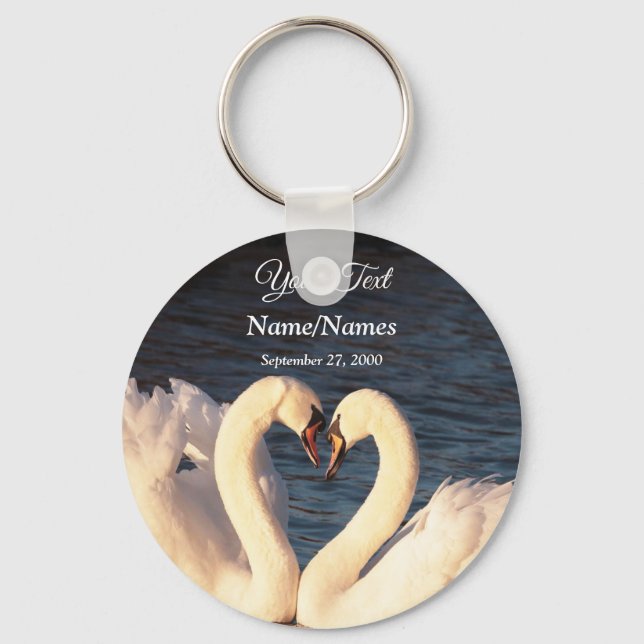 Llavero Keychain de los cisnes blancos (Anverso)