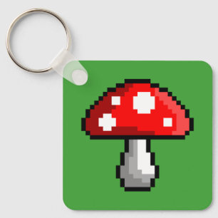 Llavero Keychain de los hongos de Pixel
