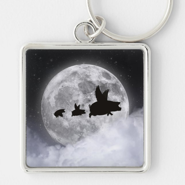 Llavero Keychain de los lechones volantes (Frente)