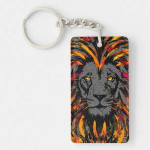 Llavero Keychain de los Leones naranjas - Grandes Gatos de